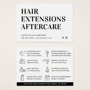 Extensions de cheveux modernes Carte de visite de 