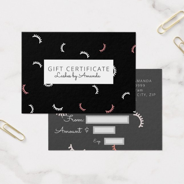 Extensions Lash de certificat cadeau (Bureau)