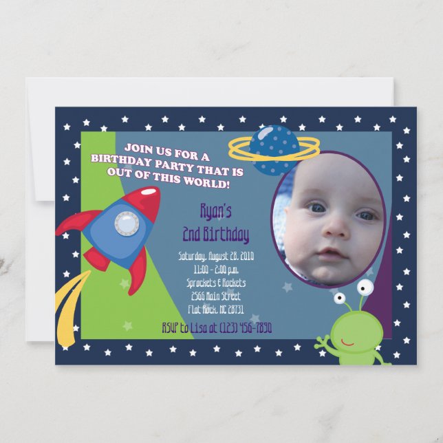 Extérieur Photo Invitation Anniversaire 5x7 (Devant)
