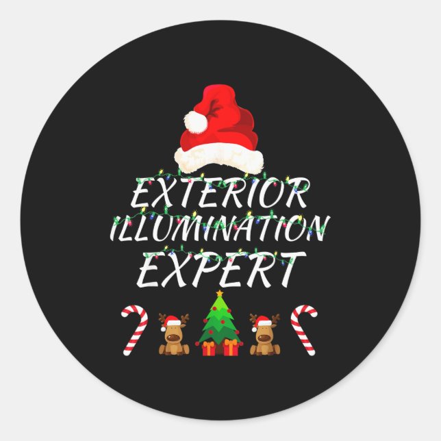 Exterior Illumination Expert Christmas Lights Deco Runder Aufkleber (Vorderseite)