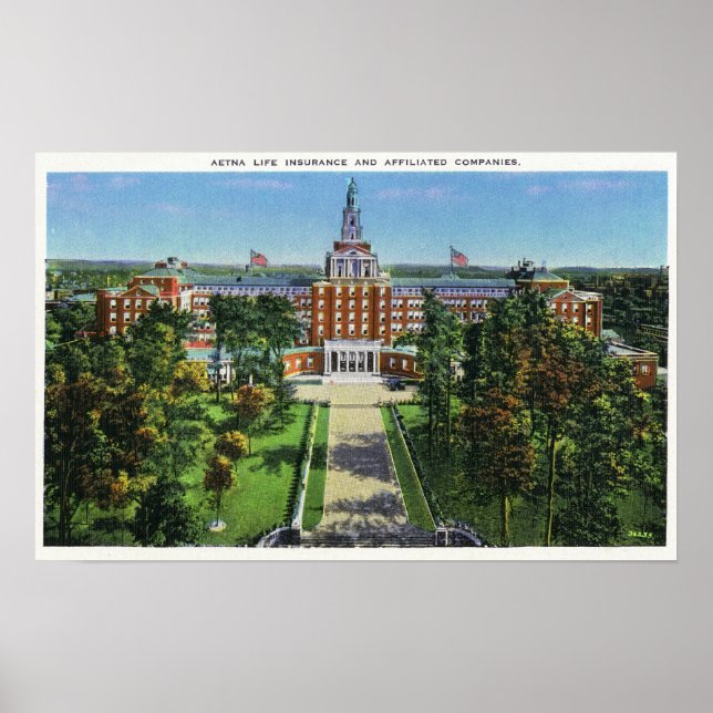 Exterior View of Aetna Life Insurance Building Poster (Vorne)