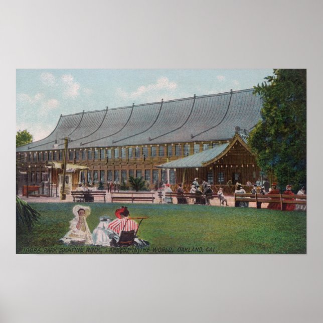 Exterior View of Idora Park Skating Rink Poster (Vorne)