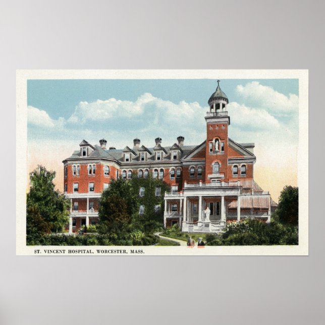 Exterior View of St. Vincent Hospital Poster (Vorne)