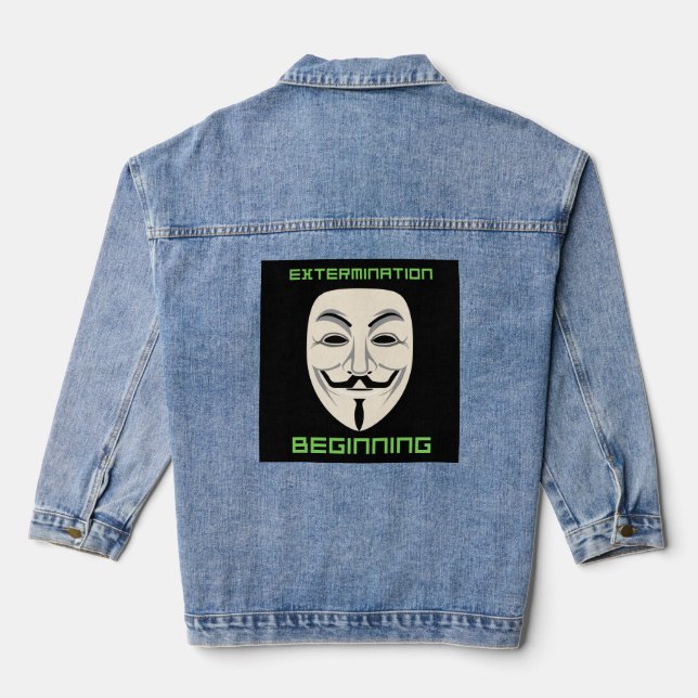 EXTERMINIERUNG BEGINNT JEANSJACKE (Rückseite)