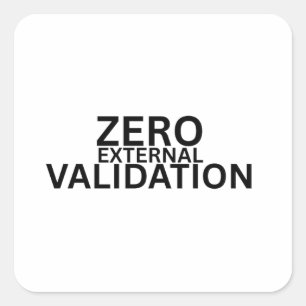 Externer Null-Validierungs-Minimalist-Laptop-Aufkl Quadratischer Aufkleber