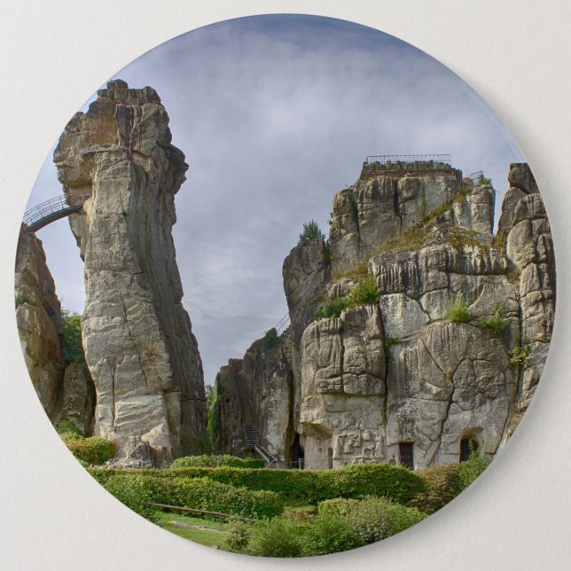 Externsteine Teutoburg Forest Deutschland Button (Vorderseite)