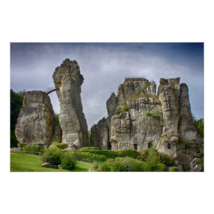 Externsteine Teutoburg Forest Deutschland Poster
