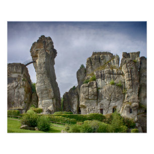 Externsteine Teutoburg Forest Deutschland Poster