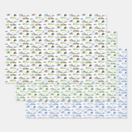 Extinct Animal Toile Wrapping Paper Geschenkpapier Set