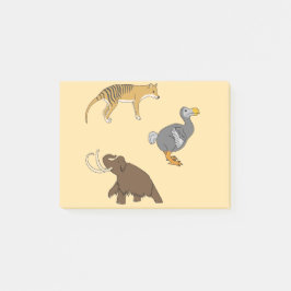 Extinct Animals Post-it Klebezettel