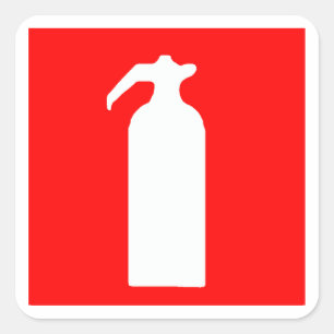 Extinguidor de Fuego - Extintor de Incendios Quadratischer Aufkleber