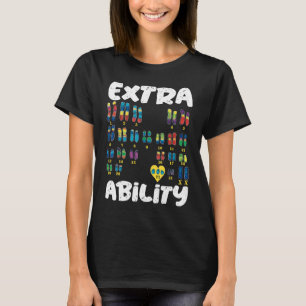 Extra-Abilitätschromosomen Trisomie 21 XX T-Shirt