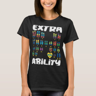 Extra-Abilitätschromosomen Trisomie 21 XX T-Shirt