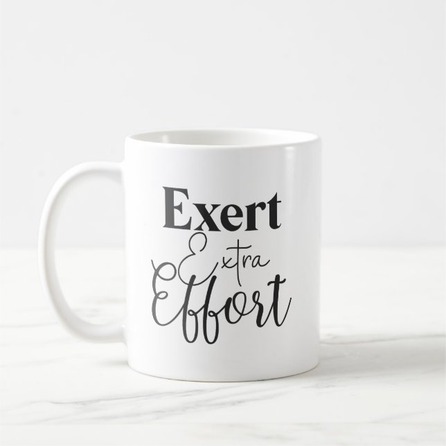 Extra Aufwand - Hustle, Fitness, Erfolg Kaffeetasse (Links)