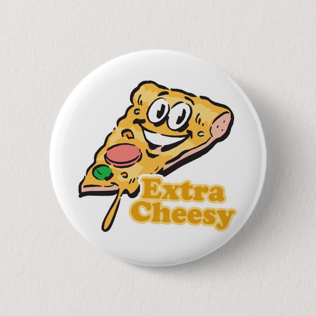 Extra Cheesy Pizza Slice Button (Vorderseite)