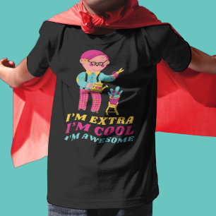 Extra Cooler Großartiger Junge Down-Syndrom-Bewuss T-Shirt