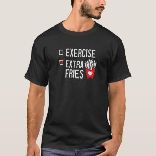 Extra Fries Karo Box Französisch Fry Hunger T-Shirt