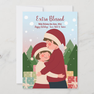 Extra gesegnete Weihnachtsschwangerschaftskarte Feiertagskarte