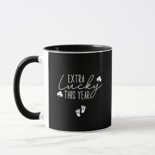 Extra Glück dieses Jahr Schwangerschaft St Patrick Tasse