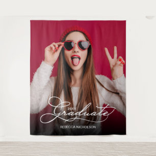 Extra große Abschlussfeier-Fotobooth-Hintergrund Wandteppich