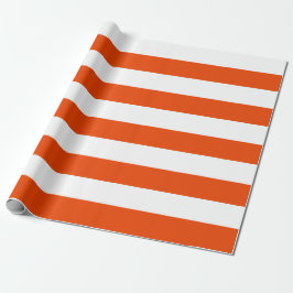 Extra große, helle, orange und weiße Streifen Geschenkpapier