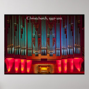Extra großes Orgelposter der Christchurch Town Hal Poster