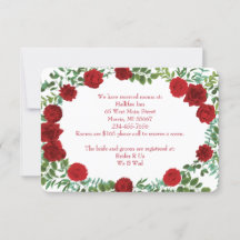 Extra-Informationskarte für Red Peony & Rose Weddi