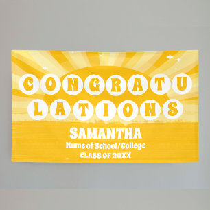 Extra Large Retro Sunshine 2025 Abschluss Banner