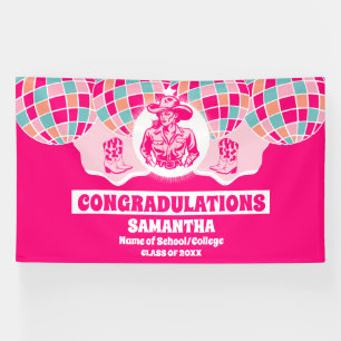 Extra Large Space Cowgirl 2024 Abschluss Banner