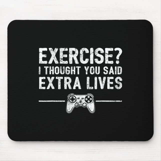 Extra Leben Lustiger Videospiel-Controller Retro-S Mousepad (Vorne)