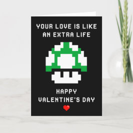 Extra Life - niedliche Videogame Valentine Tageska Feiertagskarte