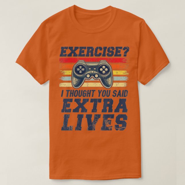 Extra Lives Funny Video Game Controller Retro (3) T-Shirt (Design vorne)