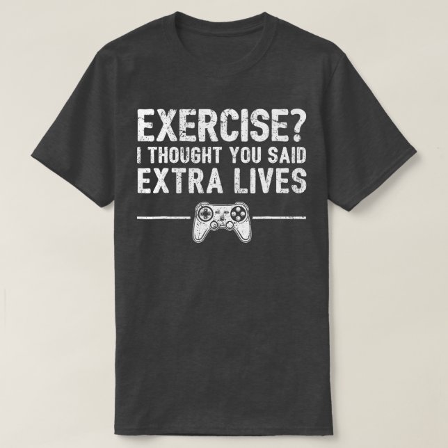Extra Lives Funny Video Game Controller Retro Boy T-Shirt (Design vorne)