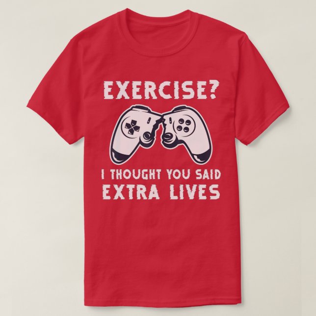 Extra Lives Funny Video Game Controller Retro Boy T-Shirt (Design vorne)