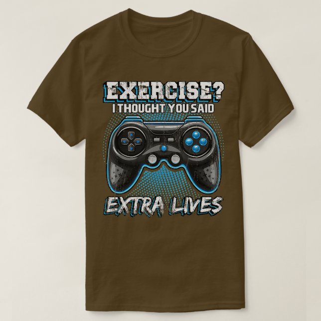 Extra Lives Funny Video Game Controller Retro Boy T-Shirt (Design vorne)