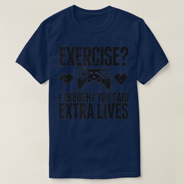 Extra Lives Funny Video Game Controller Retro Boy T-Shirt (Design vorne)