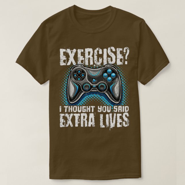 Extra Lives Funny Video Game Controller Retro Boy T-Shirt (Design vorne)