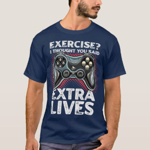 Extra Lives Funny Video Game Controller Retro Boy T-Shirt