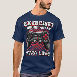 Extra Lives Funny Video Game Controller Retro Boys T-Shirt