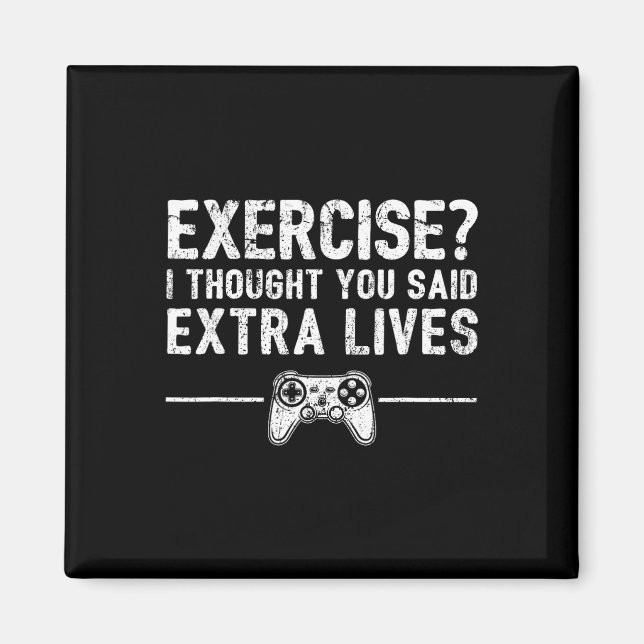 Extra Lives Funny Video Game Controller Retro Game Magnet (Vorne)