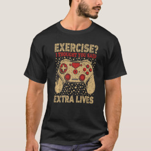 Extra Lives Funny Video Game Controller Retro Game T-Shirt