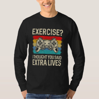 Extra Living Video Game Controller Retro Gamer Bo T-Shirt