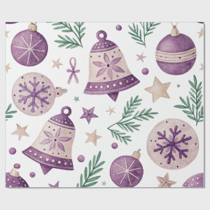 Extra Long Christmas Wrapping Paper - 20 ft Lila Geschenkpapier