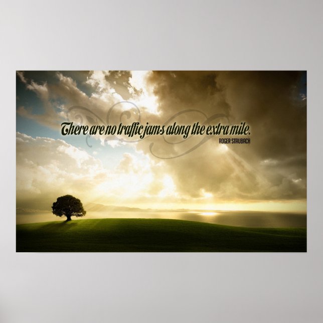 Extra Mile Motivierend Poster (Vorne)