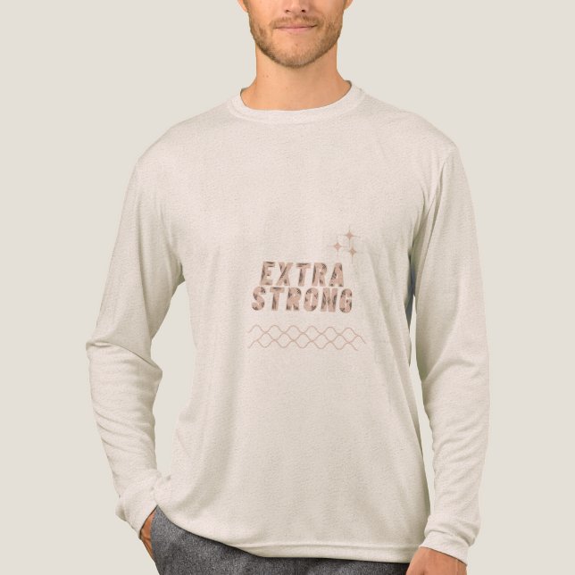 Extra Strong – Built Different Tri-Blend Shirt (Vorderseite)