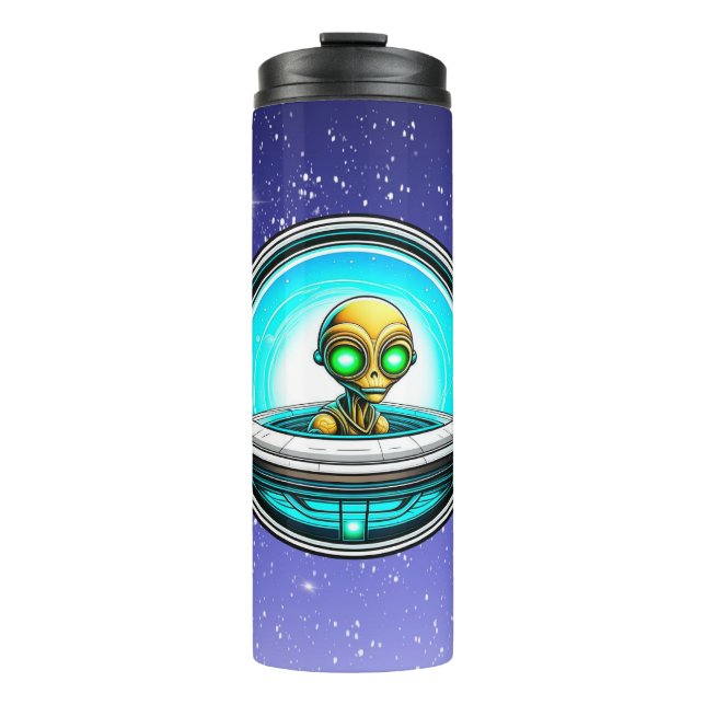 Extra-Terrestrial in einem UFO Thermosbecher (Vorderseite)