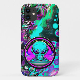 Extra-Terrestriale Alien mit einem UFO Case-Mate iPhone Hülle