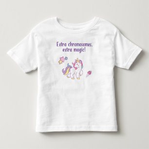 Extrachromosom-Magie-Einhorn Kleinkind T-shirt