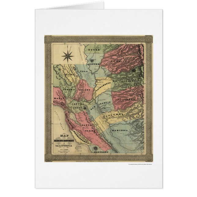 Extraction dans la carte de la Californie - 1851 (Devant)