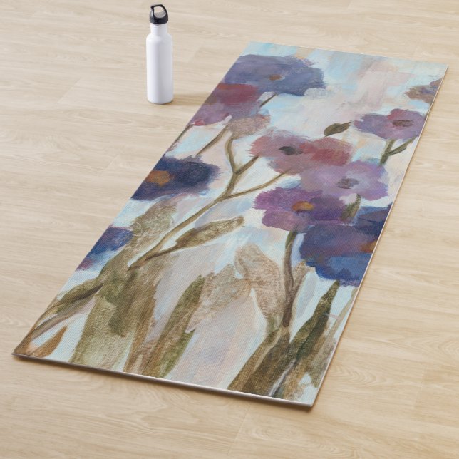 Extrahiertes Blumen in Lila Yogamatte (Beispiel)
